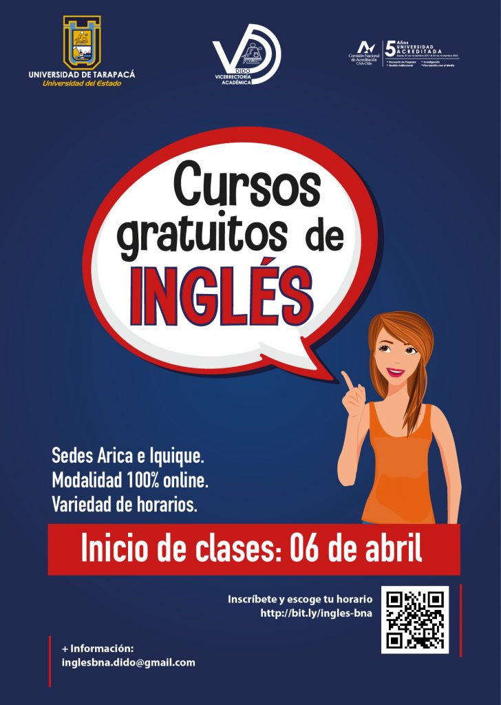 Foto Noticia Afiche de los Cursos Gratuitos de Inglés